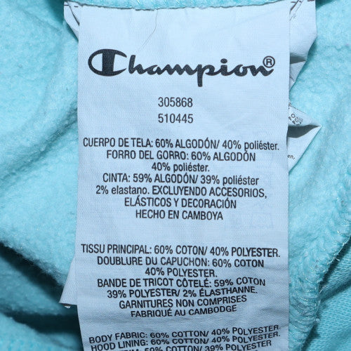 Champion Girls Aqua Blue XL Pullover Hoodie 13-14 Years Cotton Blend