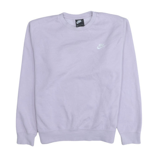 Nike Women’s Lilac Crew Neck Pullover Sweatshirt Medium Cotton Blend