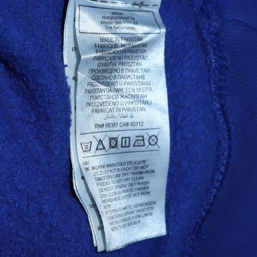 Adidas Womens Blue Pullover Hoodie Sweatshirt M 12-14 Hooded Logo