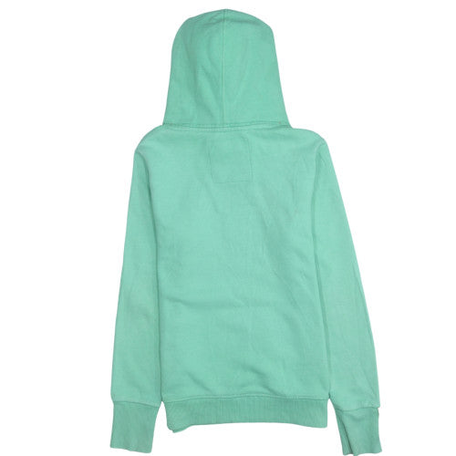 Superdry Womens Green Hoodie S Pullover Premium Fleece Cotton Blend