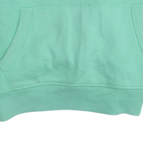 Superdry Womens Green Hoodie S Pullover Premium Fleece Cotton Blend