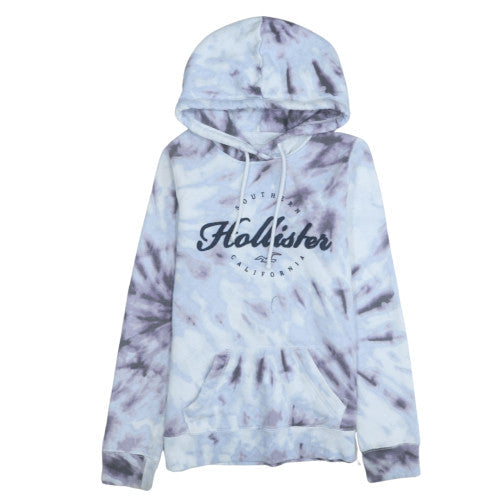 Hollister Womens Blue Tie-Dye Pullover Hoodie Size S Casual Style