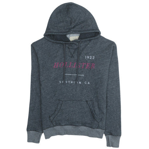 Hollister Women’s Charcoal Grey Pullover Hoodie Medium Cotton Blend