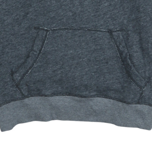 Hollister Women’s Charcoal Grey Pullover Hoodie Medium Cotton Blend