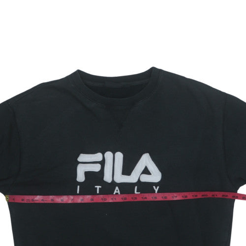 Fila Men's Black Crew Neck Pullover Sweatshirt Size M