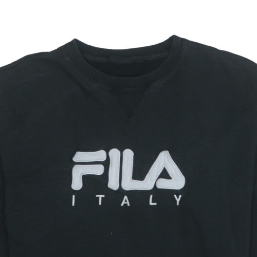Fila Men's Black Crew Neck Pullover Sweatshirt Size M