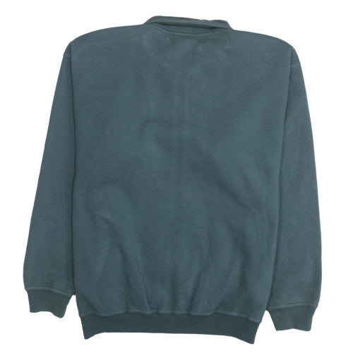 Adidas Mens Green Full Zip Sweatshirt Size L Fleece Sportswear