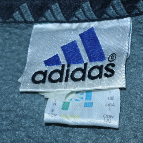Adidas Mens Green Full Zip Sweatshirt Size L Fleece Sportswear