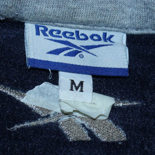 Reebok Mens Blue Grey Full Zip Sweatshirt M Logo Sportswear