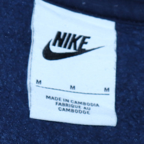 Nike Men's Blue Pullover Hoodie M Regular Fit Fleece Sweatshirt