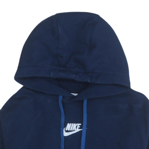 Nike Men's Blue Pullover Hoodie M Regular Fit Fleece Sweatshirt