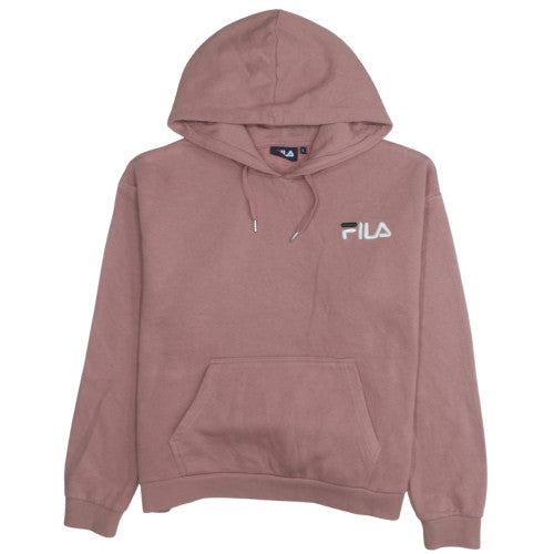 FILA Womens Mauve Pullover Hoodie Large Polyester Cotton Blend