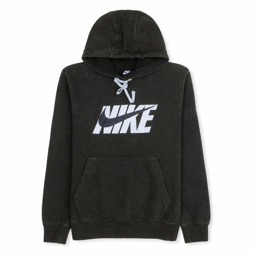 Nike Men Green Pullover Hoodie M Regular Fit Sports Logo Fleece
