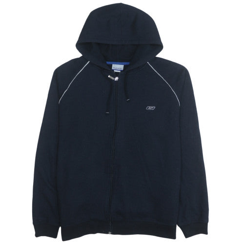 Reebok Men’s Blue Full Zip Hoodie Size L Regular Fit Sportswear