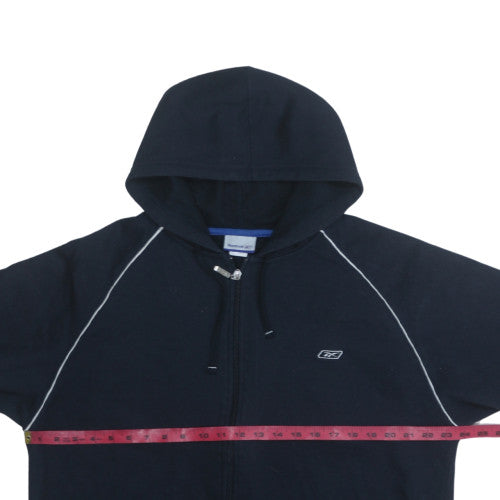 Reebok Men’s Blue Full Zip Hoodie Size L Regular Fit Sportswear
