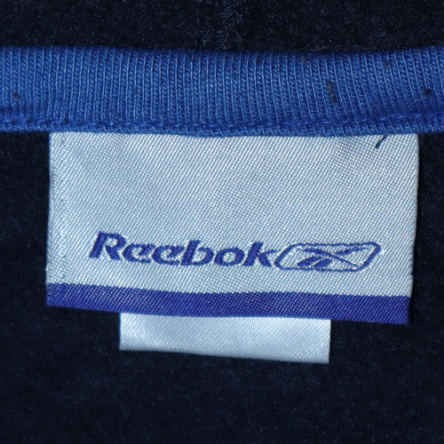 Reebok Men’s Blue Full Zip Hoodie Size L Regular Fit Sportswear
