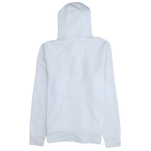 Tommy Hilfiger Men's White Pullover Hoodie L Logo Fleece