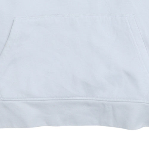 Tommy Hilfiger Men's White Pullover Hoodie L Logo Fleece