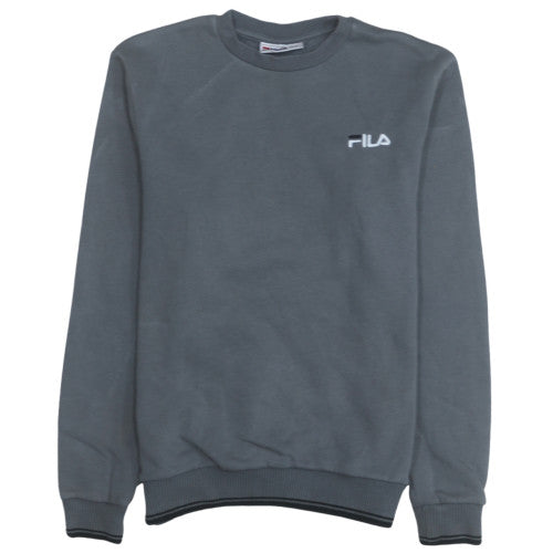 Fila Men's Grey Crew Neck Pullover Sweatshirt Size S Regular Fit