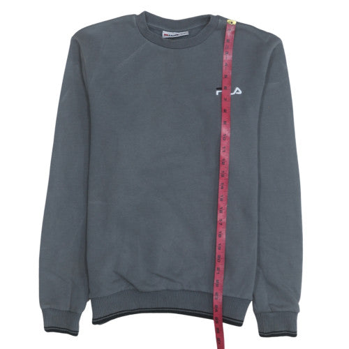 Fila Men's Grey Crew Neck Pullover Sweatshirt Size S Regular Fit