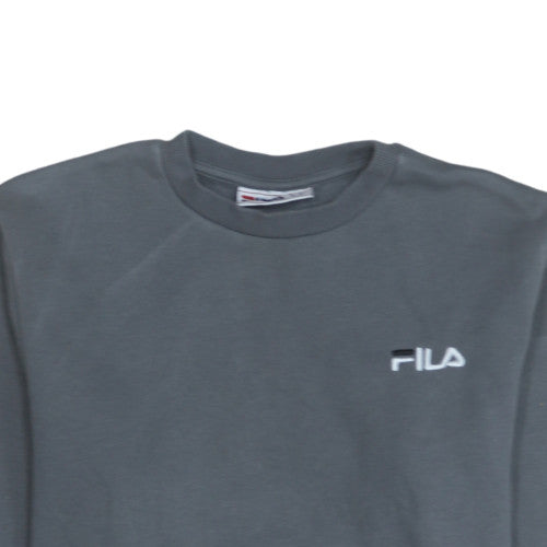 Fila Men's Grey Crew Neck Pullover Sweatshirt Size S Regular Fit