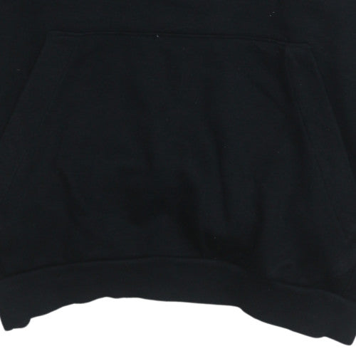 Adidas Mens Black XL Pullover Hoodie with Logo Stripes