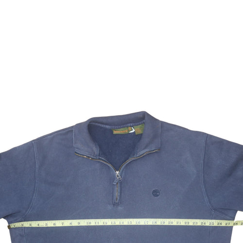 Timberland Men’s Blue 1/4 Zip Fleece Sweatshirt 2XL Regular Fit