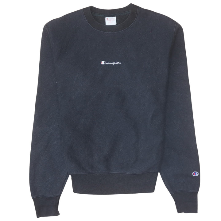 Champion Men's Black Small Pullover Reverse Weave Sweatshirt