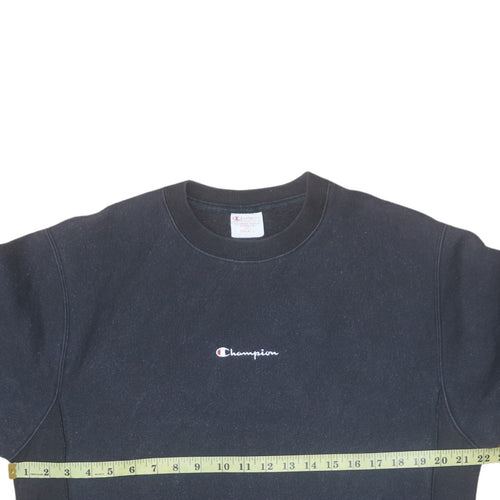 Champion Men's Black Small Pullover Reverse Weave Sweatshirt