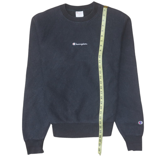 Champion Men's Black Small Pullover Reverse Weave Sweatshirt