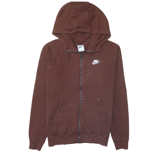 Nike Men's Brown Full Zip Hoodie Size S Fleece Pullover
