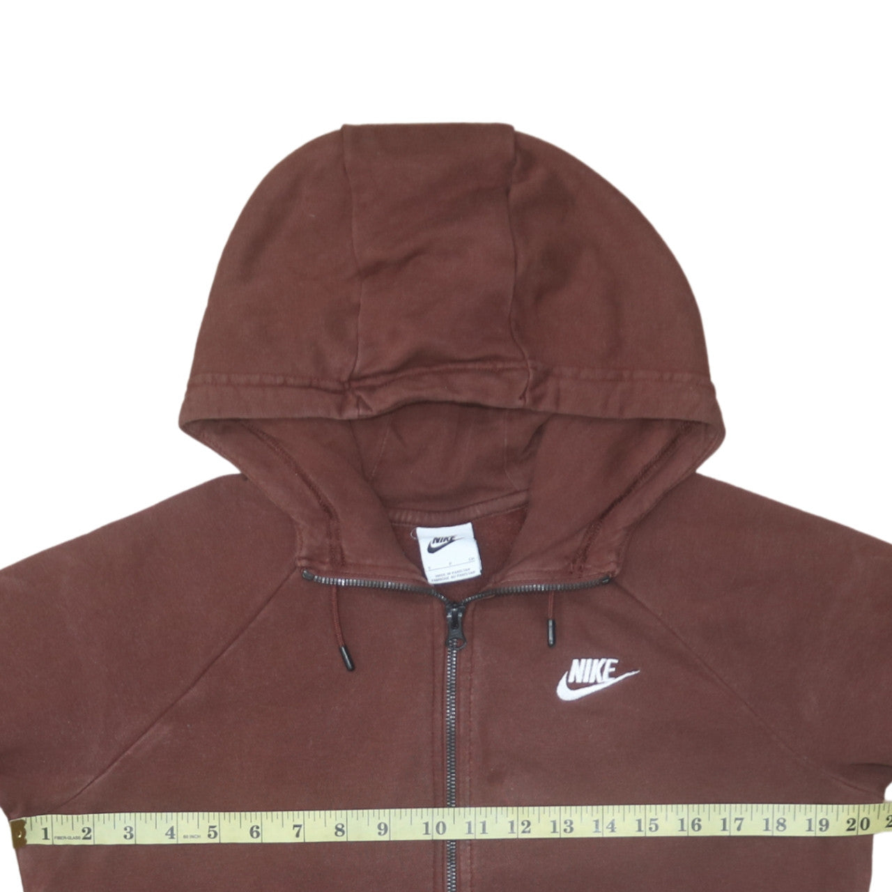 Nike Men's Brown Full Zip Hoodie Size S Fleece Pullover