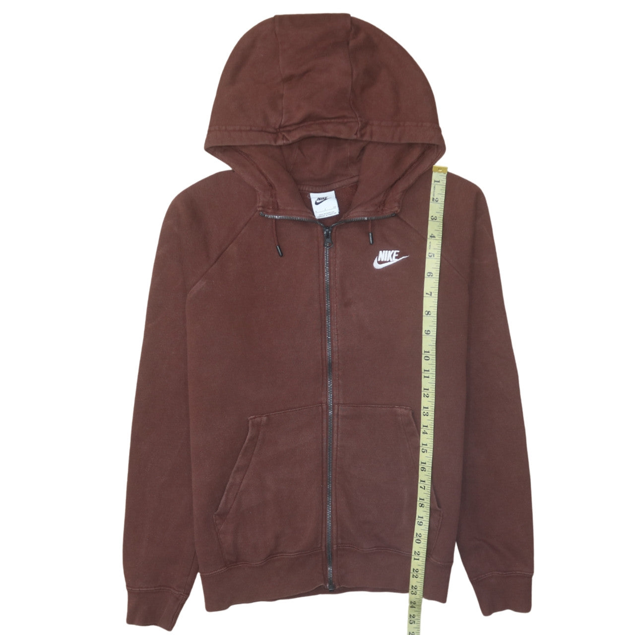 Nike Men's Brown Full Zip Hoodie Size S Fleece Pullover