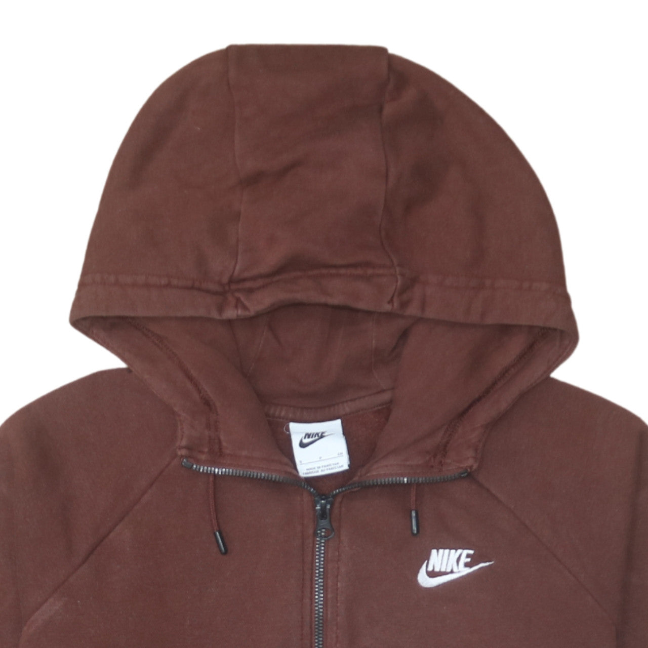 Nike Men's Brown Full Zip Hoodie Size S Fleece Pullover