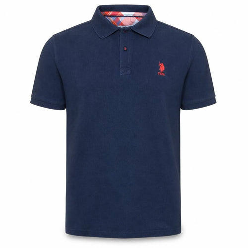 U.S. Polo Assn. Men's Blue Slim Fit XL Cotton Polo Shirt
