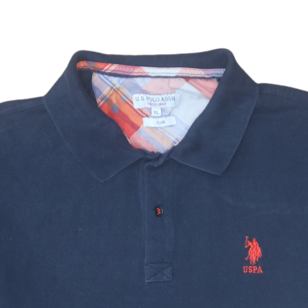 U.S. Polo Assn. Men's Blue Slim Fit XL Cotton Polo Shirt