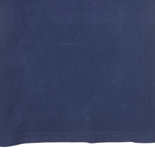 FILA Men's Blue Cotton Polo Shirt XL Classic Logo Casual