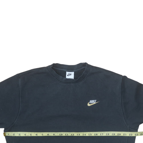 Nike Women Black Small Crew Neck Pullover Sweatshirt