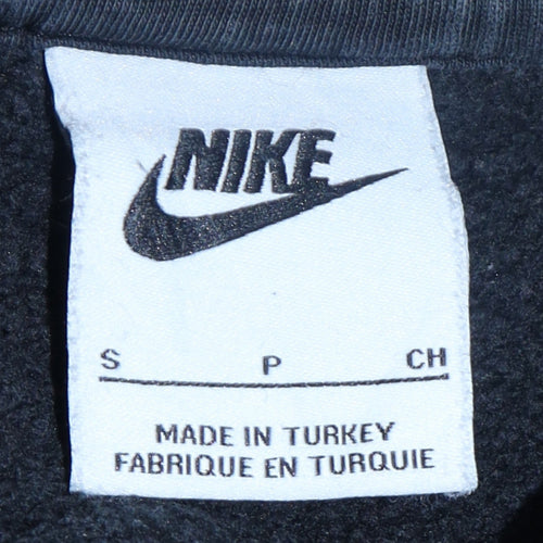 Nike Women Black Small Crew Neck Pullover Sweatshirt