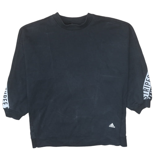 Adidas Women's Black XL Pullover Sweatshirt Crew Neck Logo Sportswear