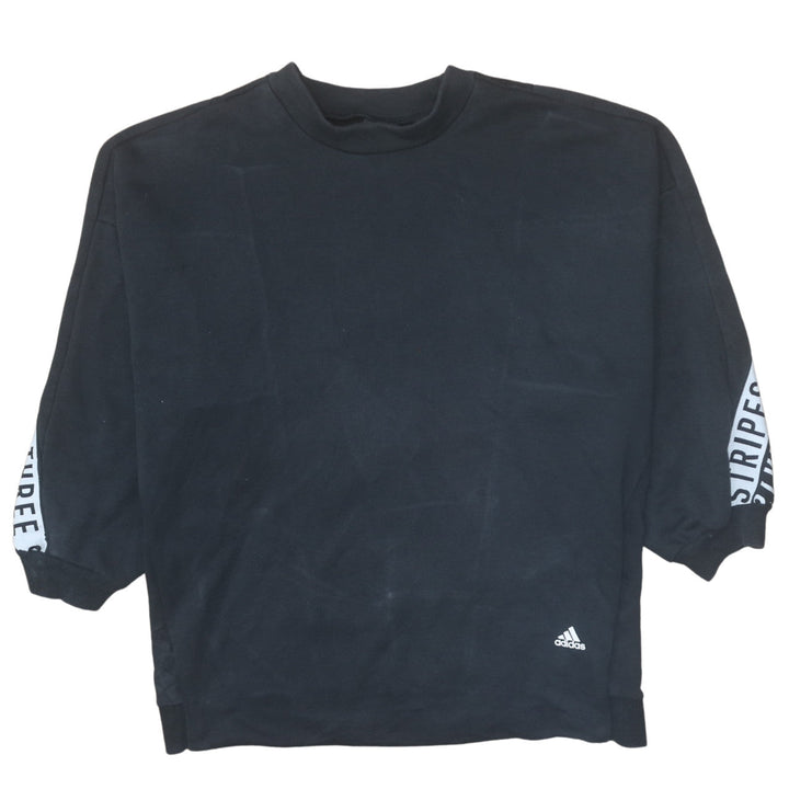 Adidas Women's Black XL Pullover Sweatshirt Crew Neck Logo Sportswear
