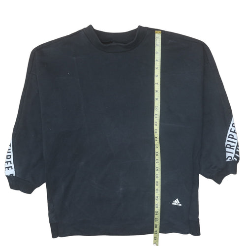 Adidas Women's Black XL Pullover Sweatshirt Crew Neck Logo Sportswear