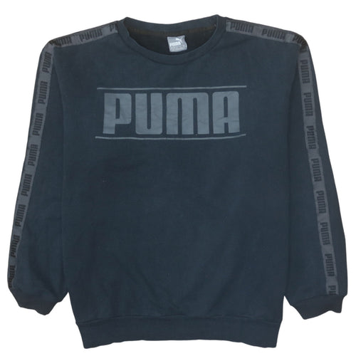 Puma Men's Black Logo Pullover Sweatshirt Size L