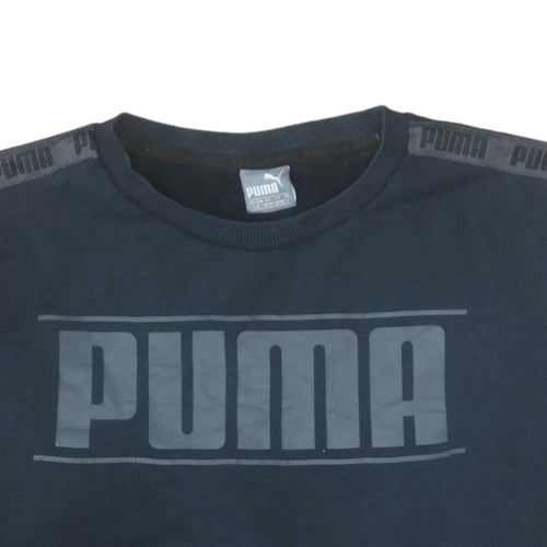 Puma Men's Black Logo Pullover Sweatshirt Size L