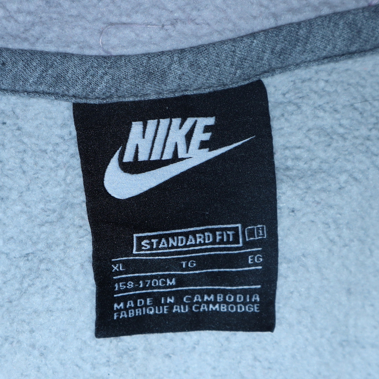 Nike Girls Grey Full Zip Hoodie Size 14 Years Fleece Hooded Sweatshirt