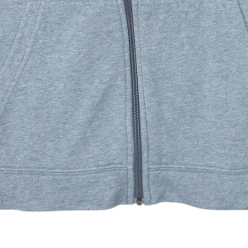 Nike Girls Grey Full Zip Hoodie Size 14 Years Fleece Hooded Sweatshirt
