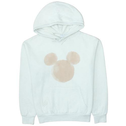 Disney Primark Women White Beige Hoodie Small Pullover Mickey Design