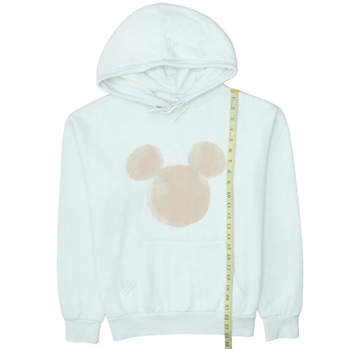 Disney Primark Women White Beige Hoodie Small Pullover Mickey Design