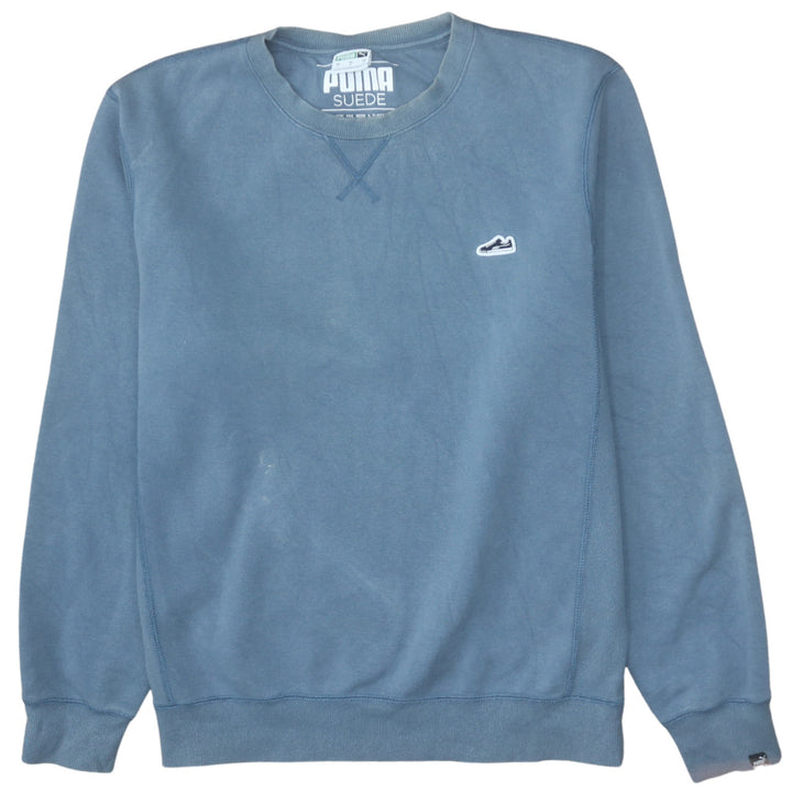 Puma Men's Blue Crew Neck Pullover Sweatshirt L Sports Style
