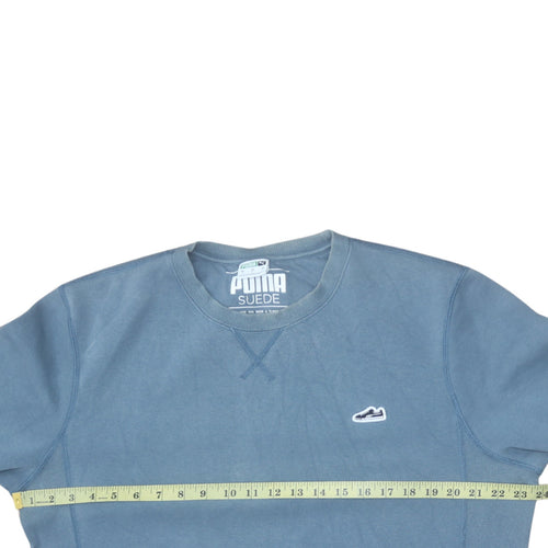 Puma Men's Blue Crew Neck Pullover Sweatshirt L Sports Style